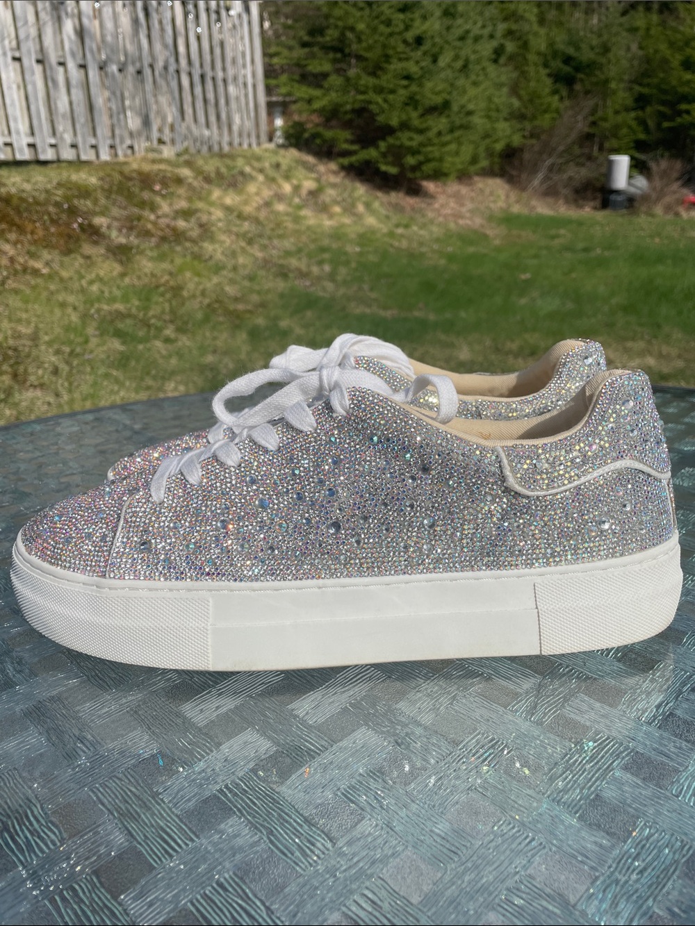 Betsey Johnson Suton Highwall Bling Platform Rhinestone Sneaker women’s size 11